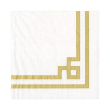 Load image into Gallery viewer, Rive Gauche-Gold And White Napkin Luncheon -20 Napkins