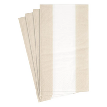 Load image into Gallery viewer, Bandol Stripe Paper Guest Towel Napkins in Natural - 15 Per Package