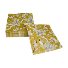 Load image into Gallery viewer, Scenic Songbirds Gold & Ivory Cocktail Napkins - 20 Per Package