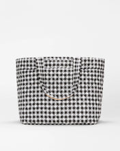 Load image into Gallery viewer, Black/White Gingham Large Metro Tote Deluxe