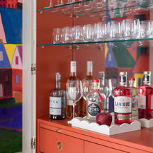 Load image into Gallery viewer, White Small Lacquered Scalloped Tray