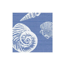 Load image into Gallery viewer, Shells Paper Cocktail Napkins in Ocean Blue - 20 Per Package