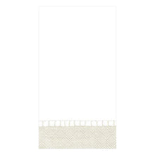 Load image into Gallery viewer, Linen Border Paper Guest Towel Napkins in Natural - 15 Per Package