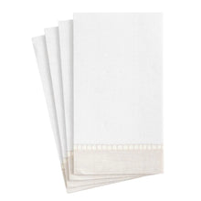 Load image into Gallery viewer, Linen Border Paper Guest Towel Napkins in Natural - 15 Per Package