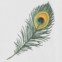 Load image into Gallery viewer, Peacock Feather Hand Towel