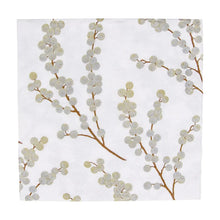 Load image into Gallery viewer, Berry Branches White/Silver Napkin Luncheon -20 Napkins