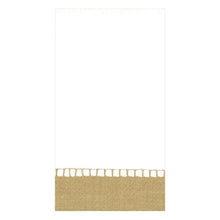 Load image into Gallery viewer, Linen Border Paper Guest Towel Napkins in Gold - 15 Per Package
