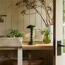 Load image into Gallery viewer, Khaki Lacquer Rechargeable Bobbin LED Lamp