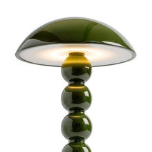 Load image into Gallery viewer, Khaki Lacquer Rechargeable Bobbin LED Lamp