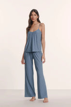 Load image into Gallery viewer, Gisele Printed TENCEL™ Modal Cami & Pant PJ Set Duo Stripe Slate Blue