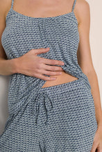 Load image into Gallery viewer, Gisele Printed TENCEL™ Modal Cami & Pant PJ Set Seashell Navy/Navy