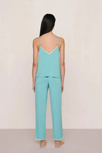 Load image into Gallery viewer, Frida TENCEL™ Modal Cami & Pant PJ Set Blue Lagoon/Ivory