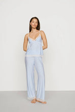 Load image into Gallery viewer, Isla TENCEL™ Modal Cami & Straight Leg Pant PJ Set Regatta Stripe Summer Blue/White