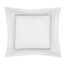 Load image into Gallery viewer, Cable Embroidered Percale Sham Set of 2