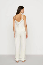 Load image into Gallery viewer, Gisele TENCEL™ Modal V Neck Cami & Pant PJ Set Ivory/Navy