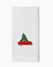 Load image into Gallery viewer, Christmas Tree Car Hand Towel-White Cotton