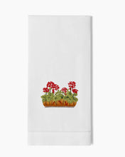 Load image into Gallery viewer, French Geraniums Towel White Cotton