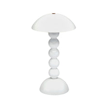 Load image into Gallery viewer, White Lacquer Rechargeable Bobbin LED Lamp