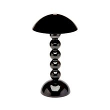 Load image into Gallery viewer, Black Lacquer Rechargeable Bobbin LED Lamp