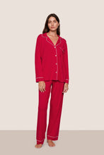 Load image into Gallery viewer, Gisele TENCEL™ Modal Long PJ Set Holly Red/Ivory