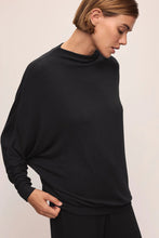 Load image into Gallery viewer, Cozy Time Mock Neck Pullover Black