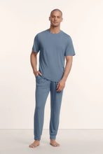 Load image into Gallery viewer, Henry TENCEL™ Modal Short Sleeve & Pant PJ Set Slate Blue