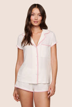 Load image into Gallery viewer, Frida TENCEL™ Modal Shortie Short PJ Set Ivory/Pink Nectar