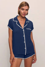 Load image into Gallery viewer, Frida TENCEL™ Modal Shortie Short PJ Set Navy/Ivory