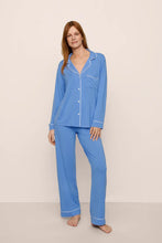 Load image into Gallery viewer, Gisele Modal Long PJ Set Cornflower Blue/White