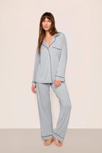 Load image into Gallery viewer, Gisele TENCEL™ Modal Long PJ Set Gray Dawn/Navy