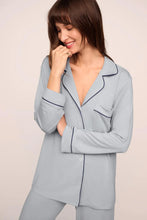 Load image into Gallery viewer, Gisele TENCEL™ Modal Long PJ Set Gray Dawn/Navy