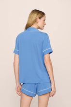 Load image into Gallery viewer, Gisele Modal Relaxed Short PJ Set Cornflower Blue/White