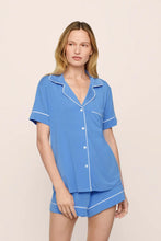 Load image into Gallery viewer, Gisele Modal Relaxed Short PJ Set Cornflower Blue/White