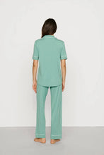 Load image into Gallery viewer, Gisele TENCEL™ Modal Short Sleeve & Pant PJ Set Seagrass/White