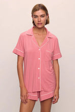 Load image into Gallery viewer, Gisele TENCEL™ Modal Relaxed Short PJ Set Sunkissed Coral/Ivory