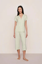 Load image into Gallery viewer, Gisele TENCEL™ Modal Short Sleeve Cropped PJ Set Seafoam/Ivory