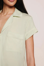 Load image into Gallery viewer, Gisele TENCEL™ Modal Short Sleeve Cropped PJ Set Seafoam/Ivory