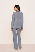Load image into Gallery viewer, Gisele Printed TENCEL™ Modal Long PJ Set Seashell Navy/Navy