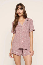 Load image into Gallery viewer, Gisele Printed TENCEL™ Modal Relaxed Short PJ Set Animal Instinct Woodrose/Ivory