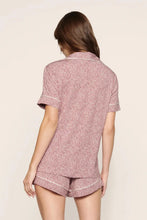 Load image into Gallery viewer, Gisele Printed TENCEL™ Modal Relaxed Short PJ Set Animal Instinct Woodrose/Ivory