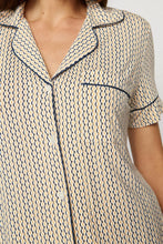 Load image into Gallery viewer, Gisele Printed TENCEL™ Modal Relaxed Short PJ Set Hourglass Sunbeam/Navy
