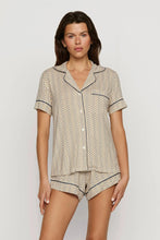 Load image into Gallery viewer, Gisele Printed TENCEL™ Modal Relaxed Short PJ Set Hourglass Sunbeam/Navy