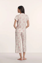 Load image into Gallery viewer, Gisele Printed TENCEL™ Modal Short Sleeve Cropped PJ Set Rose Garden Cameo Pink/Pale Pink