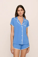 Load image into Gallery viewer, Frida Modal Shortie Short PJ Set Cornflower Blue/White