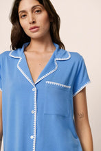 Load image into Gallery viewer, Frida Modal Shortie Short PJ Set Cornflower Blue/White