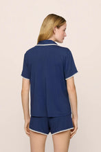 Load image into Gallery viewer, Frida Modal Relaxed Short PJ Set Navy/Ivory