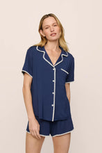 Load image into Gallery viewer, Frida Modal Relaxed Short PJ Set Navy/Ivory