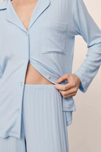 Load image into Gallery viewer, Gisele Modal Rib Long PJ Set Nantucket Breeze