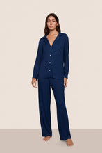 Load image into Gallery viewer, Gisele TENCEL™ Modal Rib Long PJ Set Navy