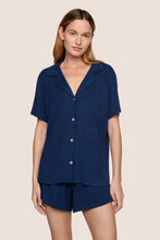 Load image into Gallery viewer, Gisele TENCEL™ Modal Rib Relaxed Short PJ Set Navy